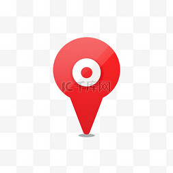 超级导航图片_红色地理定位图标。