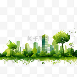 绿树成荫的城市景观背景