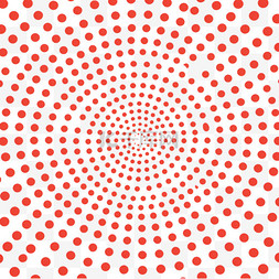 抽象图案背景图片_不同大小圆的红色半色调网点图案