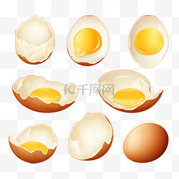 煎鸡蛋卷图片_白色背景矢量插图上分离出的整排