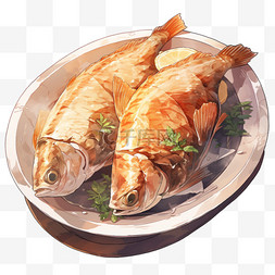 中国风系列包装图片_中国葱烧红烧鱼食物AI元素立体免