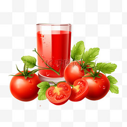 西红柿浆果和果汁红色