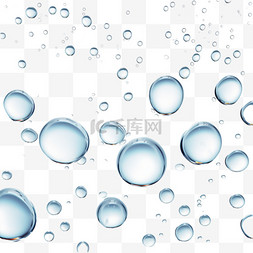 气泡的水图片_凝结的水滴落在透明上