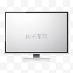 电视图片_液晶显示器和空白平板电视屏幕。