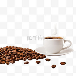 咖啡饮品背景图片_带有咖啡杯的逼真咖啡时间背景