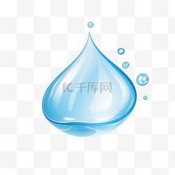在雨中湿透了图片_水滴蓝色液体透明水