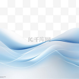 抽象线条流动图片_优雅的蓝色背景，波浪形线条设计