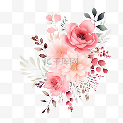 水彩图片背景图片_水彩花朵花卉装饰图案手绘