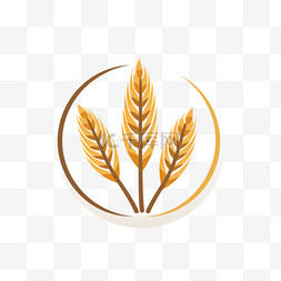 企业标识设计图片_扁平小麦标志系列1
