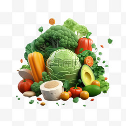 蔬菜水果图片_蔬菜水果卡通合成免扣元素装饰素