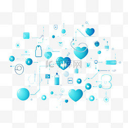 1数字图标图片_摘要背景医疗与科学图标式医学创