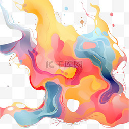 彩色网格背景图片_抽象彩色现代纹理流体液体造型2