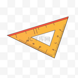 三角尺图片_三角尺学习工具手绘元素