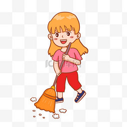 劳动做家务图片_开学季学生打扫卫生