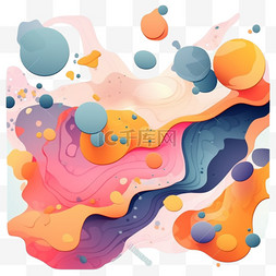 彩色网格背景图片_抽象彩色现代纹理流体液体造型4