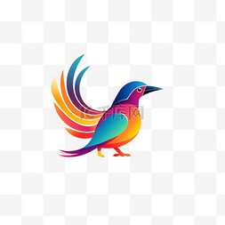 鹰图形图片_小鸟鸟类彩色图标标志3