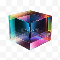 立方体图案图片_立方体棱镜正方体透明玻璃免扣元