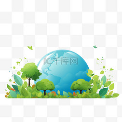 环境旗帜图片_平面世界环境日横幅模板1