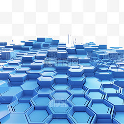 网络连接概念蓝色矢量图。未来主