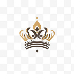 金色装饰品图片_皇冠标志模板矢量图标插图设计