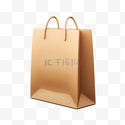 购物袋简约纸袋免扣元素装饰素材