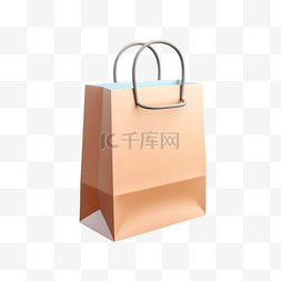 购物袋3d纸袋免扣元素装饰素材