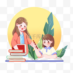 厨房台面场景图片_教师节老师教学场景人物扁平学习