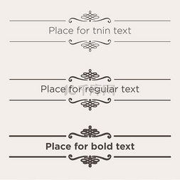 复古分隔线图片_复古的文本分隔线设置。老式的边