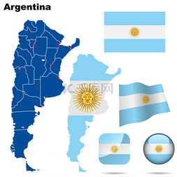 国家图标图片_阿根廷向量组.