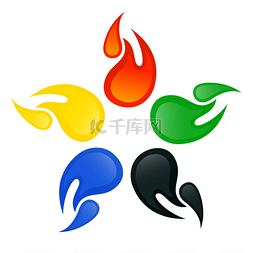 欧洲五大联赛图片_奥林匹克标志与五大洲的颜色。矢