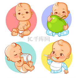 奶粉图片_设置与可爱的小宝宝吃。婴儿营养