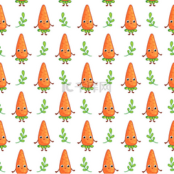 胡萝卜与蔬菜图片_胡萝卜无缝图案 
