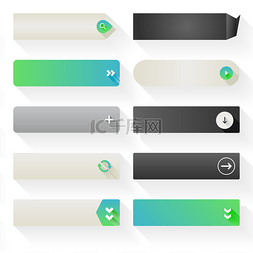 平面 web 按钮元素