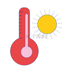温度计测量仪了解温度矢量图