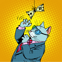 manager图片_Business cat and money