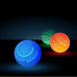 抽象球体。发光的球体光泽五颜六
