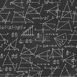 数学数学公式图片_学校无缝矢量涂鸦模式与不同的数