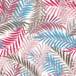 Leaves of palm tree. Seamless pattern. Palm l