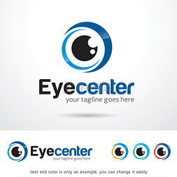 眼科中心 Logo 模板设计矢量