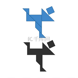 几何拼图图片_拳击，滑冰唐兰。传统的中国解剖