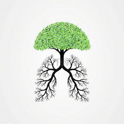 like图片_Tree vector illustration with the roots shape