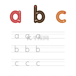 儿童发展图片_学习写信- - A, B, C 一套有关儿童发