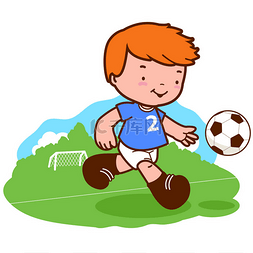 踢足球的小男孩图片_踢足球的小男孩