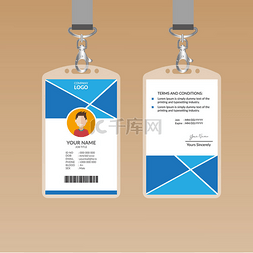 Blue Awesome ID Card Template