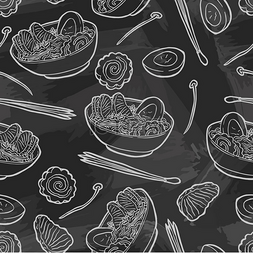 中国风易拉宝展架图片_拉面汤配面、猪肉肉、青葱、香菇