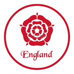 英国国徽与上白色的都铎玫瑰