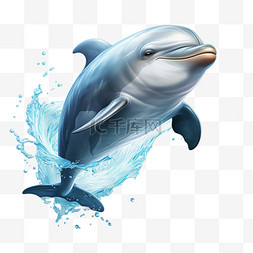 海豚ai动物免扣元素装饰素材