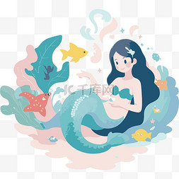 海洋美人鱼图片_海底美人鱼