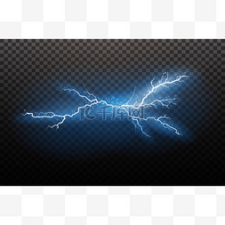 电焊火光图片_一套闪电魔术和明亮的灯光效果。