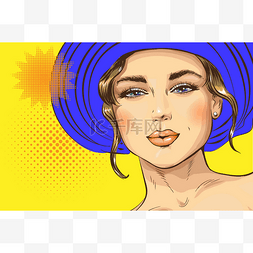 sales图片_Vector pop art pin up illustration of a sexy 